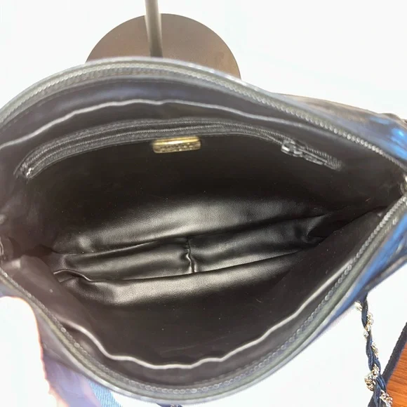 Bally Quilted Lambskin Crossbody | Leather Interior |Gold Chain Camera Bag - Picture 8 of 11